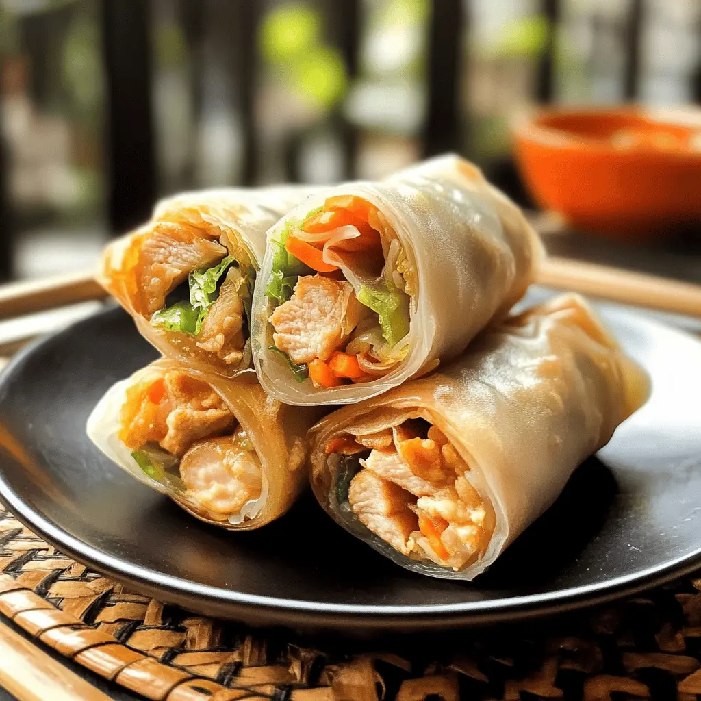 Crispy and delicious chicken spring rolls are perfect for any gathering! Packed with flavorful chicken and fresh veggies, these rolls bring an exciting crunch to your table. Whether for a party appetizer or a tasty snack, they are sure to impress. Don’t forget to save this recipe for your next culinary adventure!