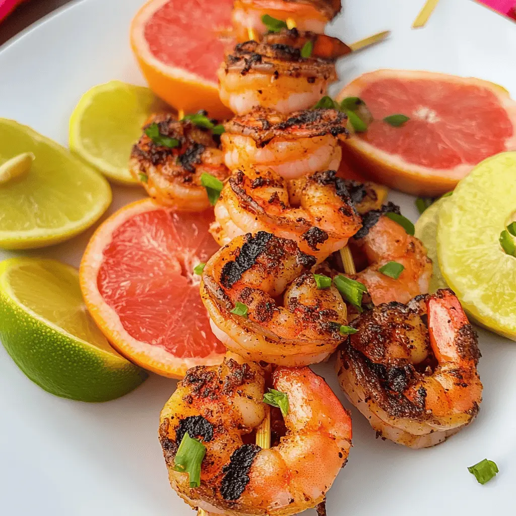Fire up your grill for these delicious Blackened Shrimp Grapefruit Skewers! Juicy shrimp seasoned with bold spices, paired with zesty grapefruit for a refreshing twist make this dish a true standout. Perfect for summer BBQs or weeknight dinners. Save this recipe for your next gathering—you won’t want to miss it!