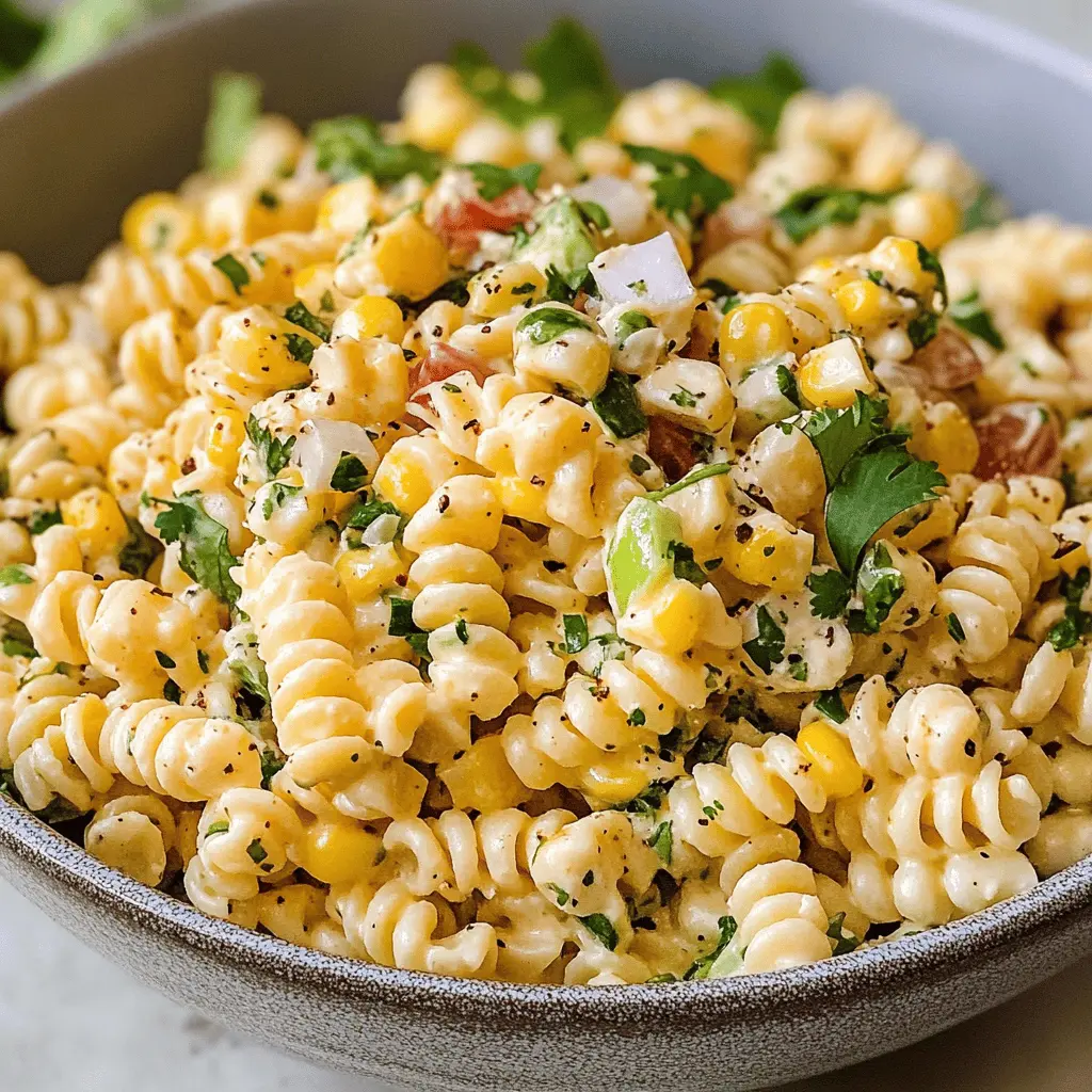This Easy Mexican Street Corn Pasta Salad combines the vibrant flavors of street corn with tender pasta for a delightful dish. With just a handful of ingredients like corn, lime, and spices, it's perfect for summer gatherings or a quick weeknight dinner. Save this recipe for a refreshing side that everyone will love!