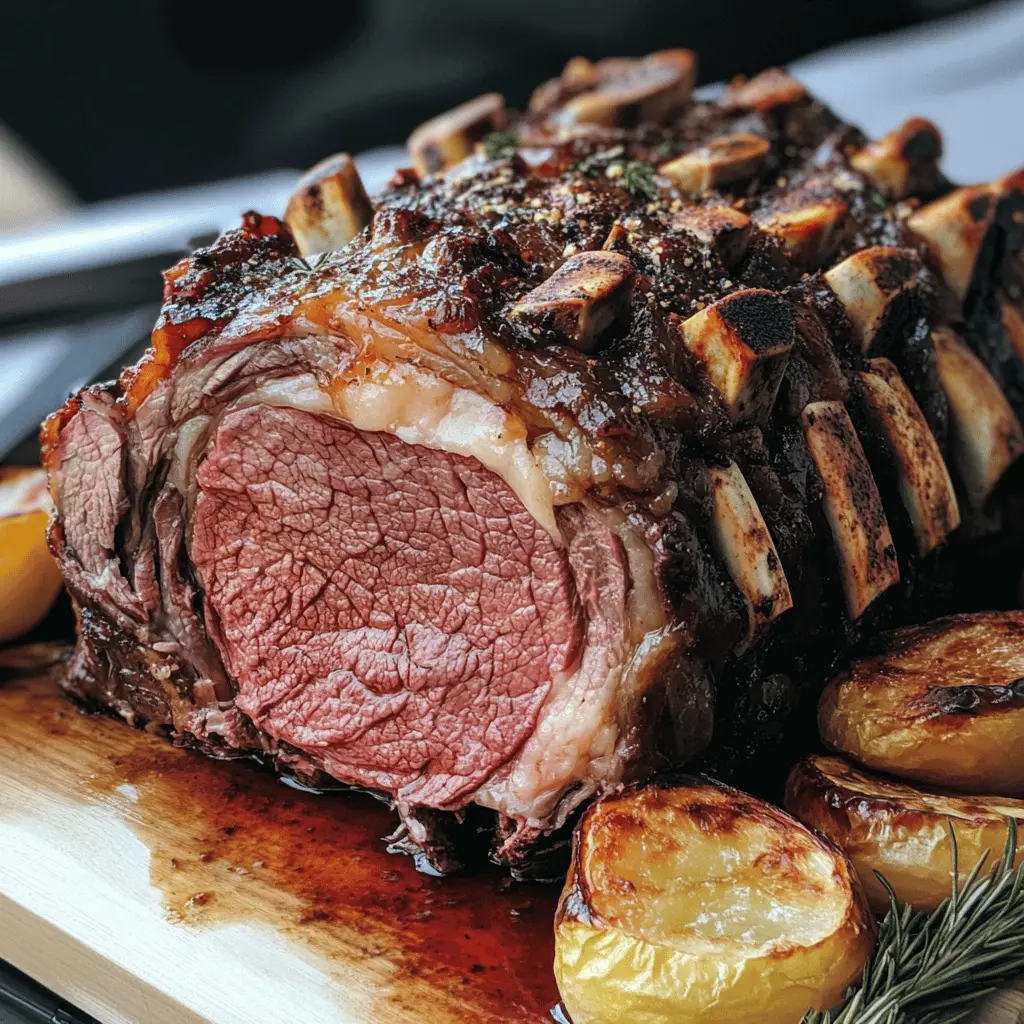 A standing rib roast is the perfect centerpiece for special occasions! This easy recipe highlights the rich, tender flavors of the beef, ensuring a juicy, mouthwatering dish your friends and family will love. Perfect for holidays or celebrations, save this pin for your next gathering and impress your guests with a delicious homemade feast!