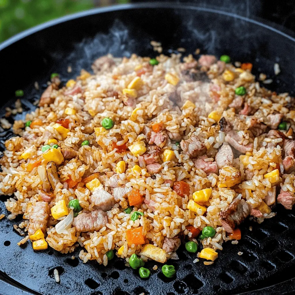 Looking for a tasty side dish? This Hibachi Fried Rice is packed with flavor and perfect for your Blackstone Flat Top Grill! Featuring tender vegetables and perfectly cooked rice, it’s a great option for family dinners or backyard barbecues. Save this recipe now to impress your guests with delicious homemade hibachi at your next gathering!