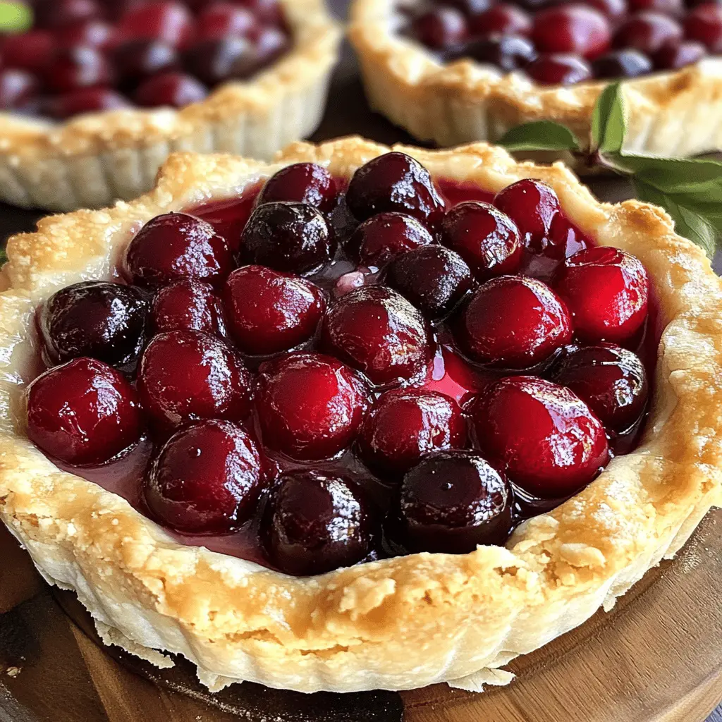 Treat yourself to these delicious Rustic Cherry Tarts bursting with sweet and tangy flavors! Using fresh cherries and a flaky crust, this recipe is perfect for family gatherings and summer picnics. Simple to make and absolutely delightful, you'll want to keep this one on hand. Save it for your next dessert craving or special occasion!