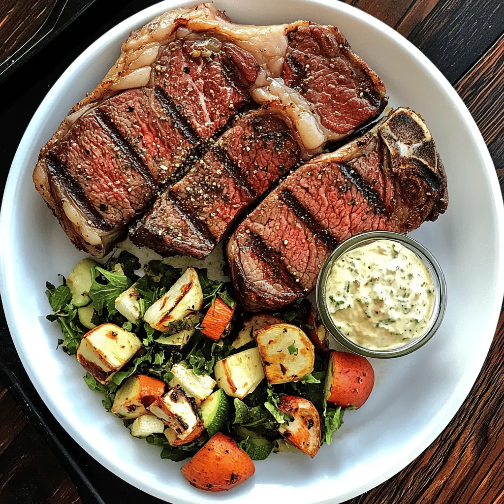 Treat yourself to a mouthwatering slow roasted rib eye steak paired with colorful veggies and a perfectly grilled Caesar salad. This recipe brings out rich flavors that will impress your family and friends. Perfect for special occasions or a cozy dinner at home, don’t forget to save this tasty recipe for your next culinary adventure!