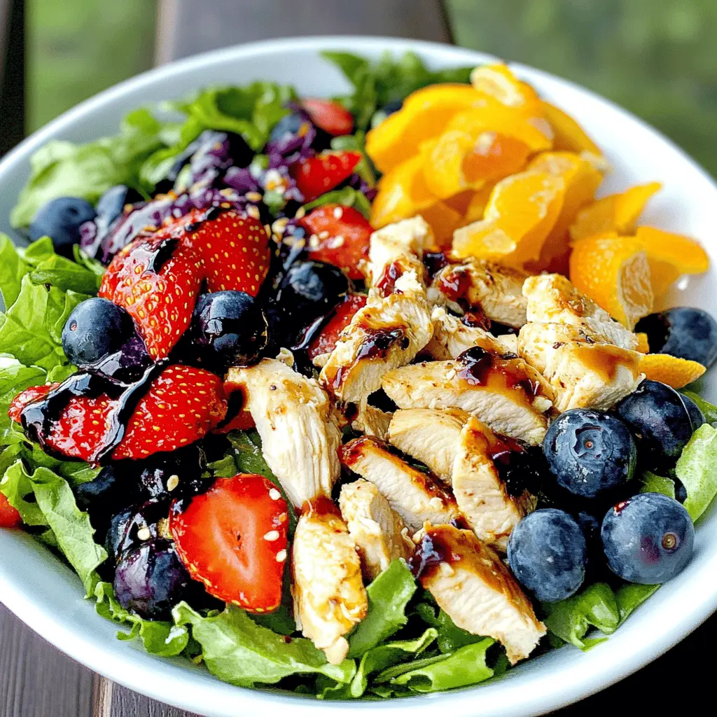 Brighten up your meal with this vibrant Strawberry Blueberry Chicken Salad! Packed with juicy berries, tender chicken, and drizzled with a zesty orange vinaigrette, this salad is a delightful mix of flavors. Perfect for summer picnics or a light dinner, be sure to save this recipe for a refreshing twist on your salad game!