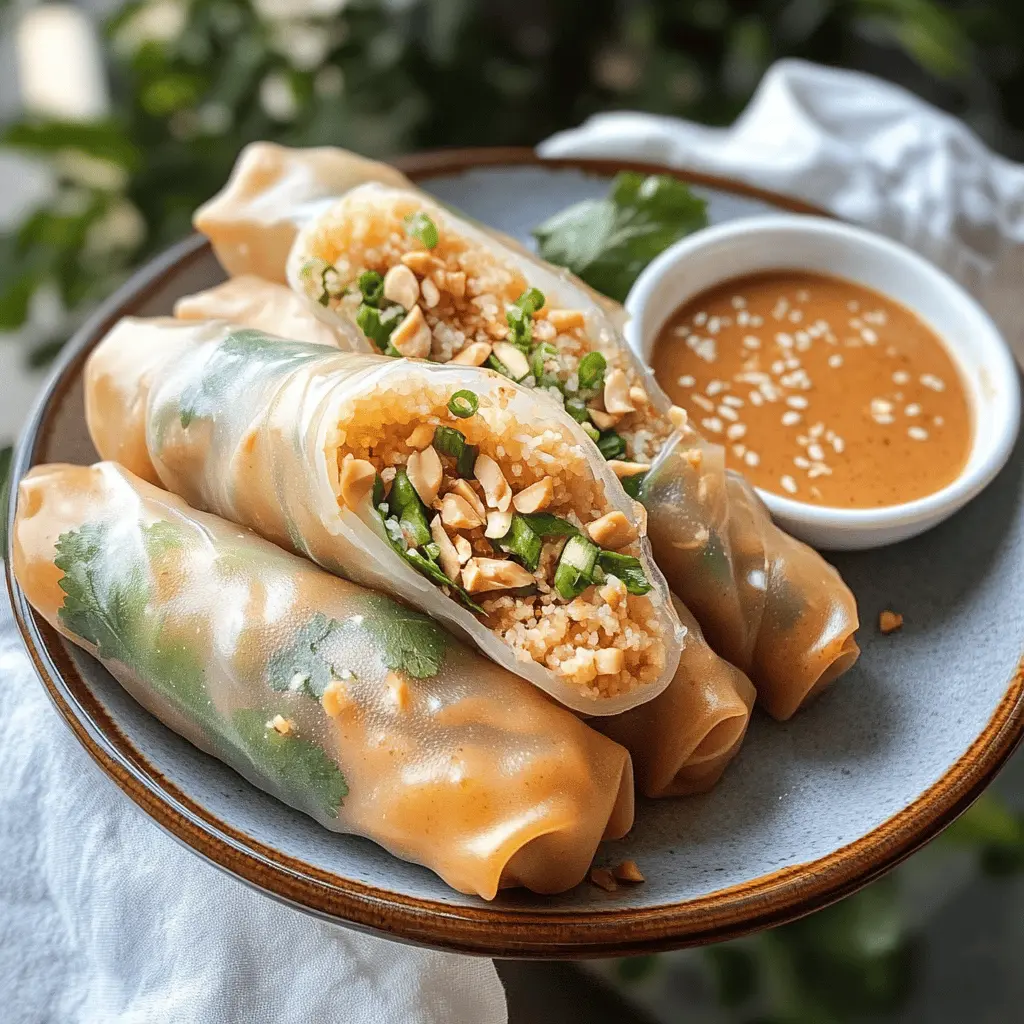Fresh, delicious Vietnamese Spring Rolls are perfect for any occasion! Packed with crisp veggies, shrimp (or tofu), and wrapped in rice paper, they're a light and zesty dish. The creamy peanut sauce takes these rolls to the next level. Save this recipe to impress friends at your next gathering or enjoy a healthy snack anytime!