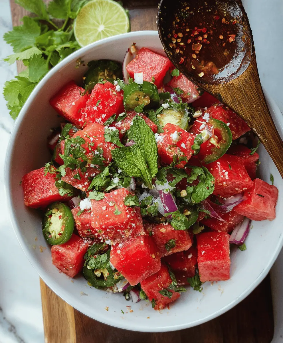 Easy Spicy Watermelon Salad Recipe