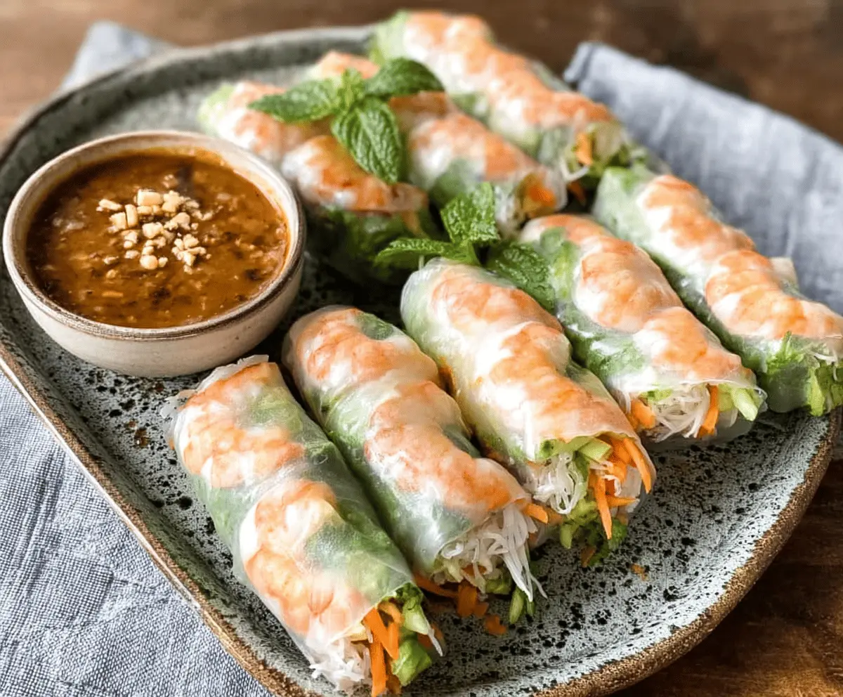 Easy Fresh Summer Spring Rolls Recipe