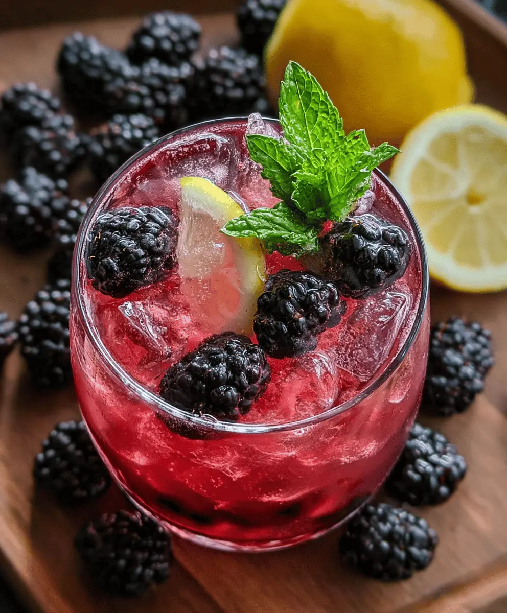 Easy Sweet & Tangy Blackberry Mint Mocktail Recipe