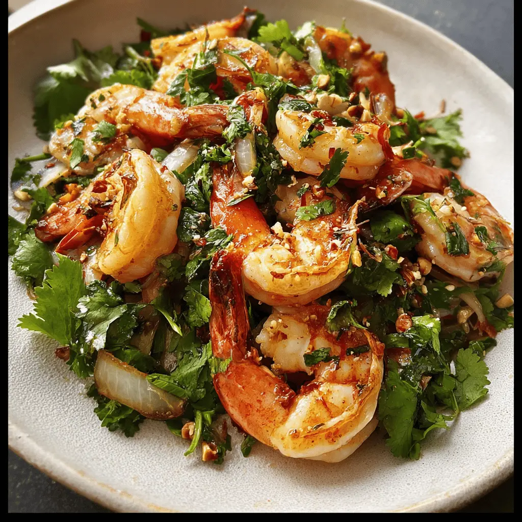 Easy Cilantro Shrimp Salad with Shallots