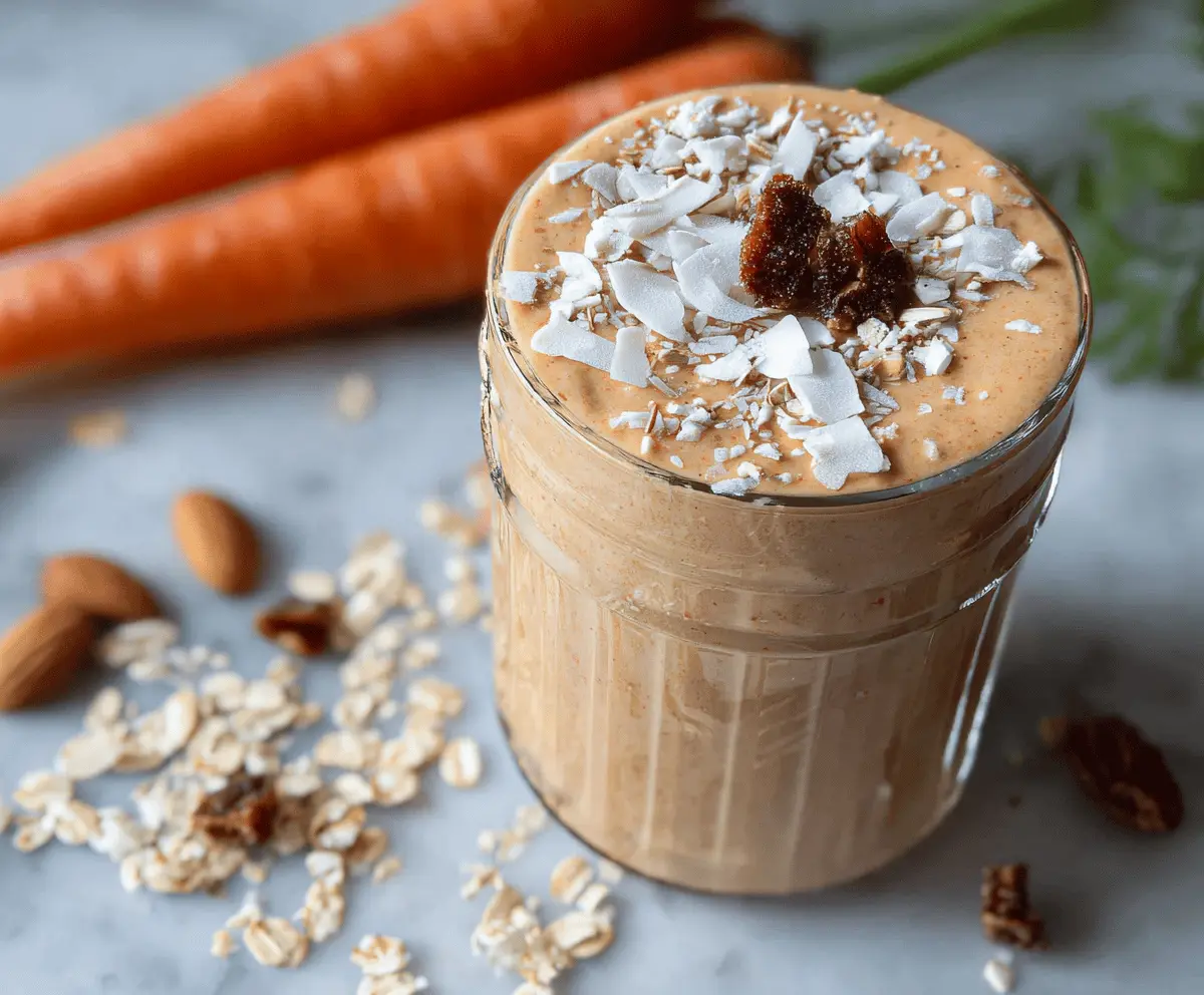 Easy High Fiber Carrot Cake Smoothie Recipe