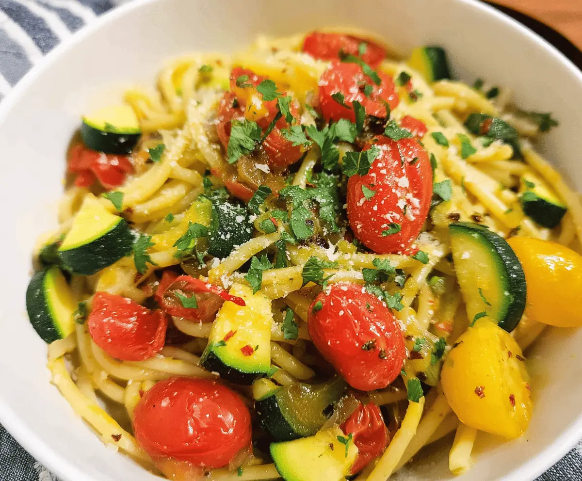 Easy Tomato Zucchini Pasta Recipe