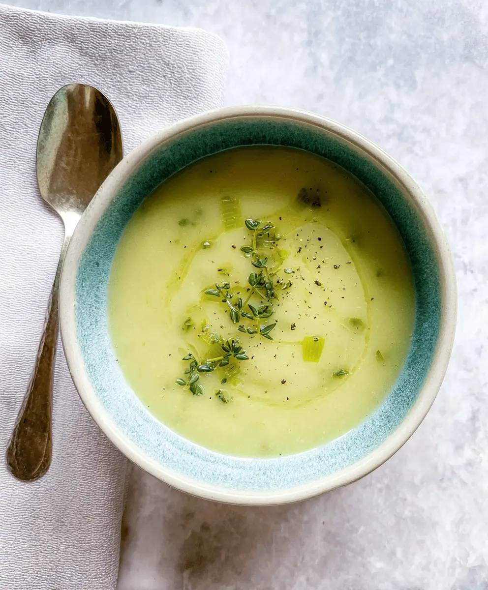 Easy Creamy Celery Leek Soup Recipe