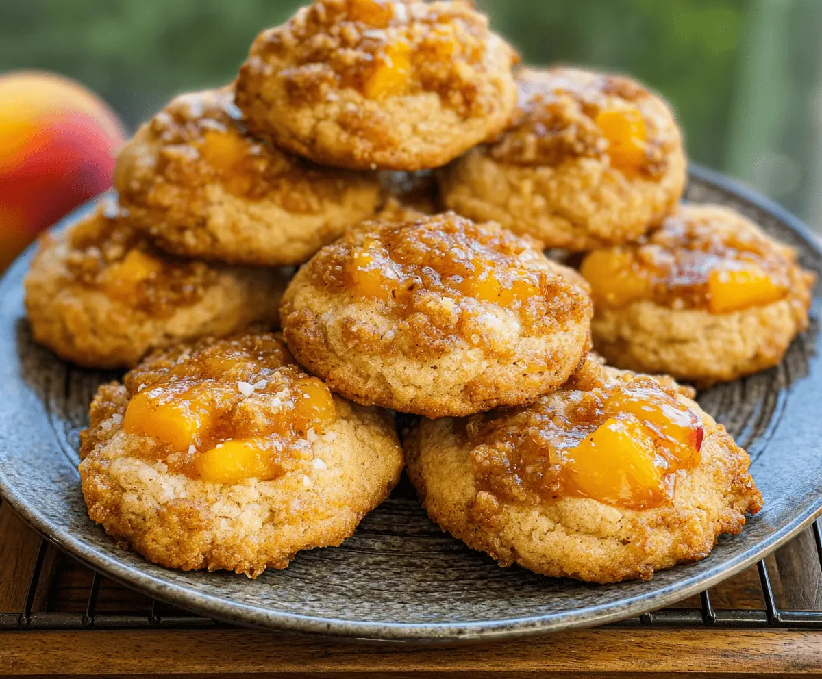 Easy Peach Cobbler Cookies Recipe