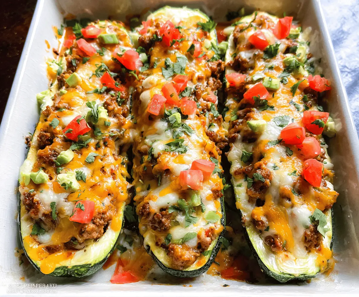 Cheesy Taco Zucchini Boats – Easy and Tasty
