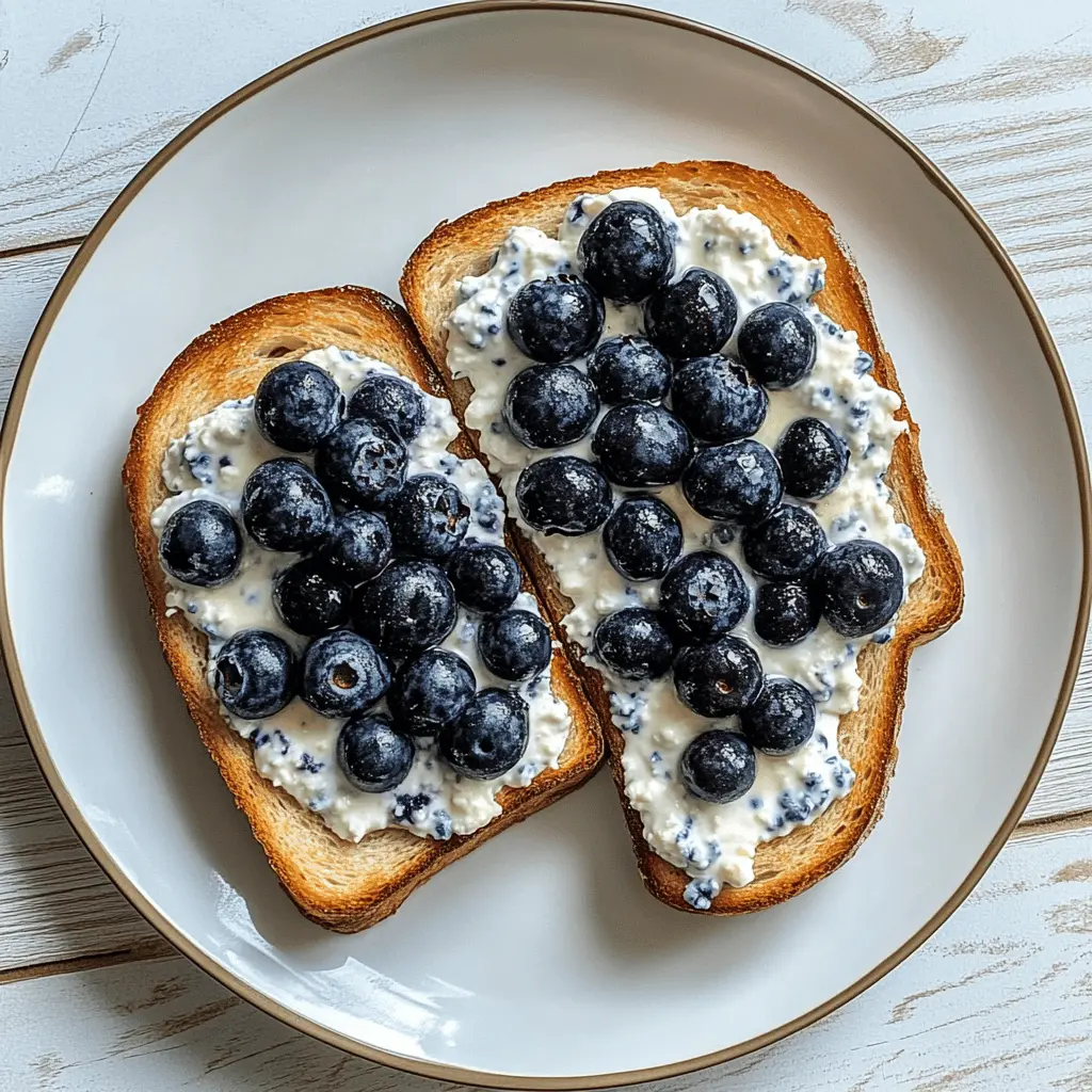Easy Air Fryer Blueberry Cottage Cheese Toast