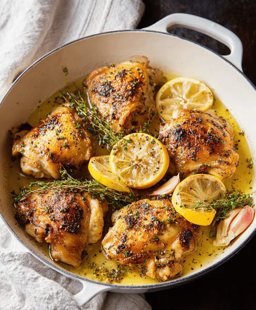 Easy Lemon Garlic Chicken Thighs Recipe