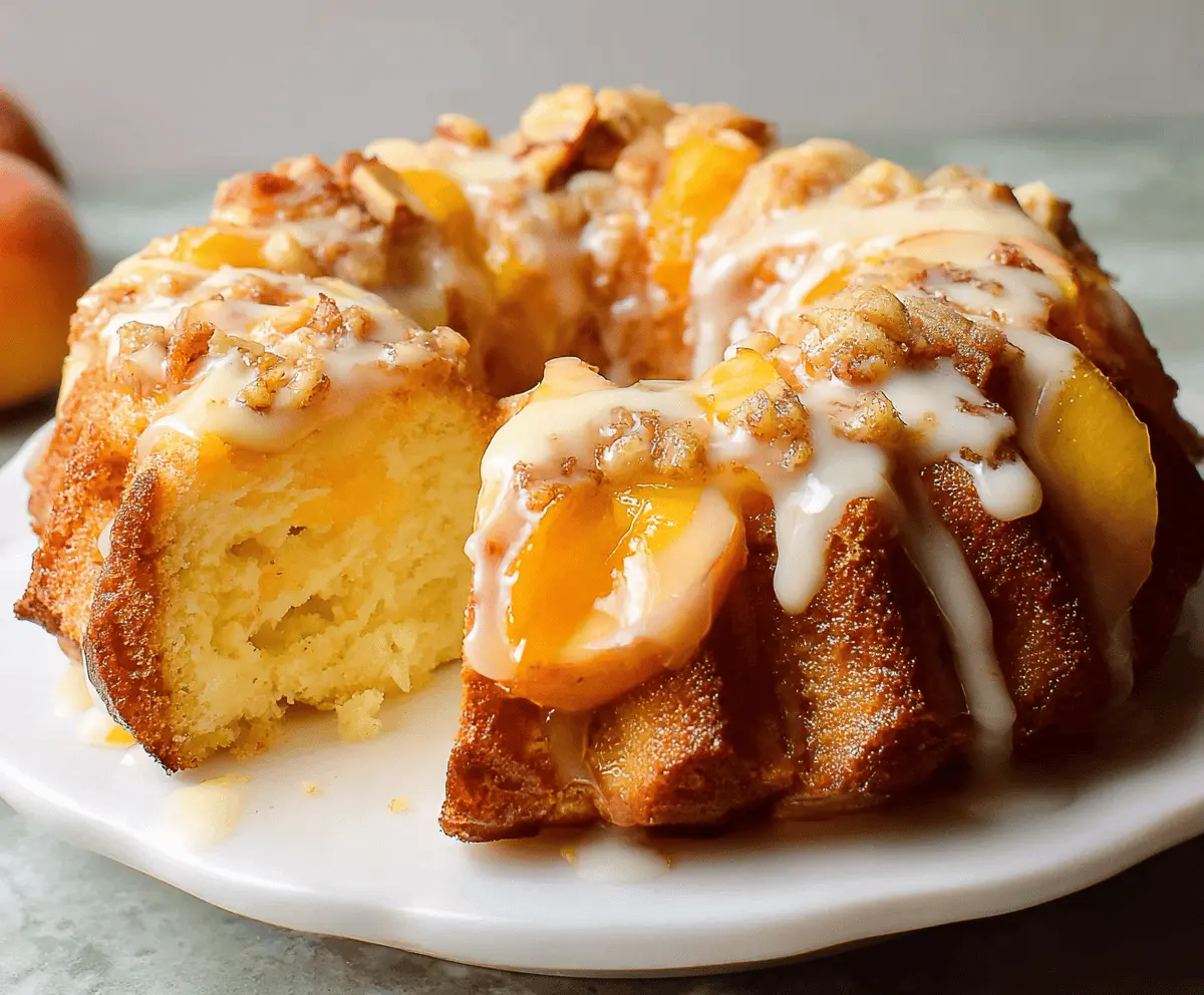 Easy Peach Cobbler Pound Cake Recipe