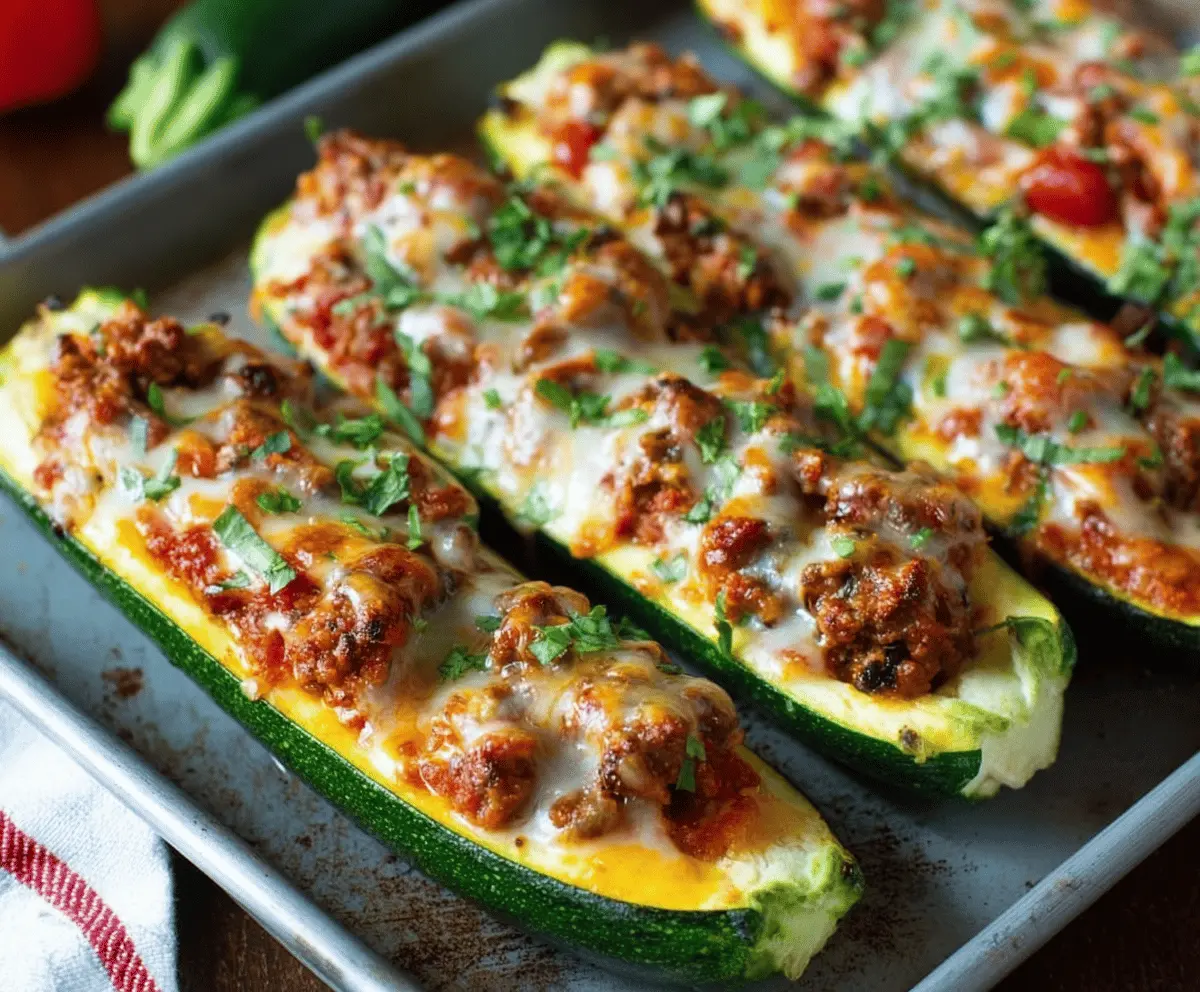 Easy Healthy Stuffed Zucchini Boats Recipe