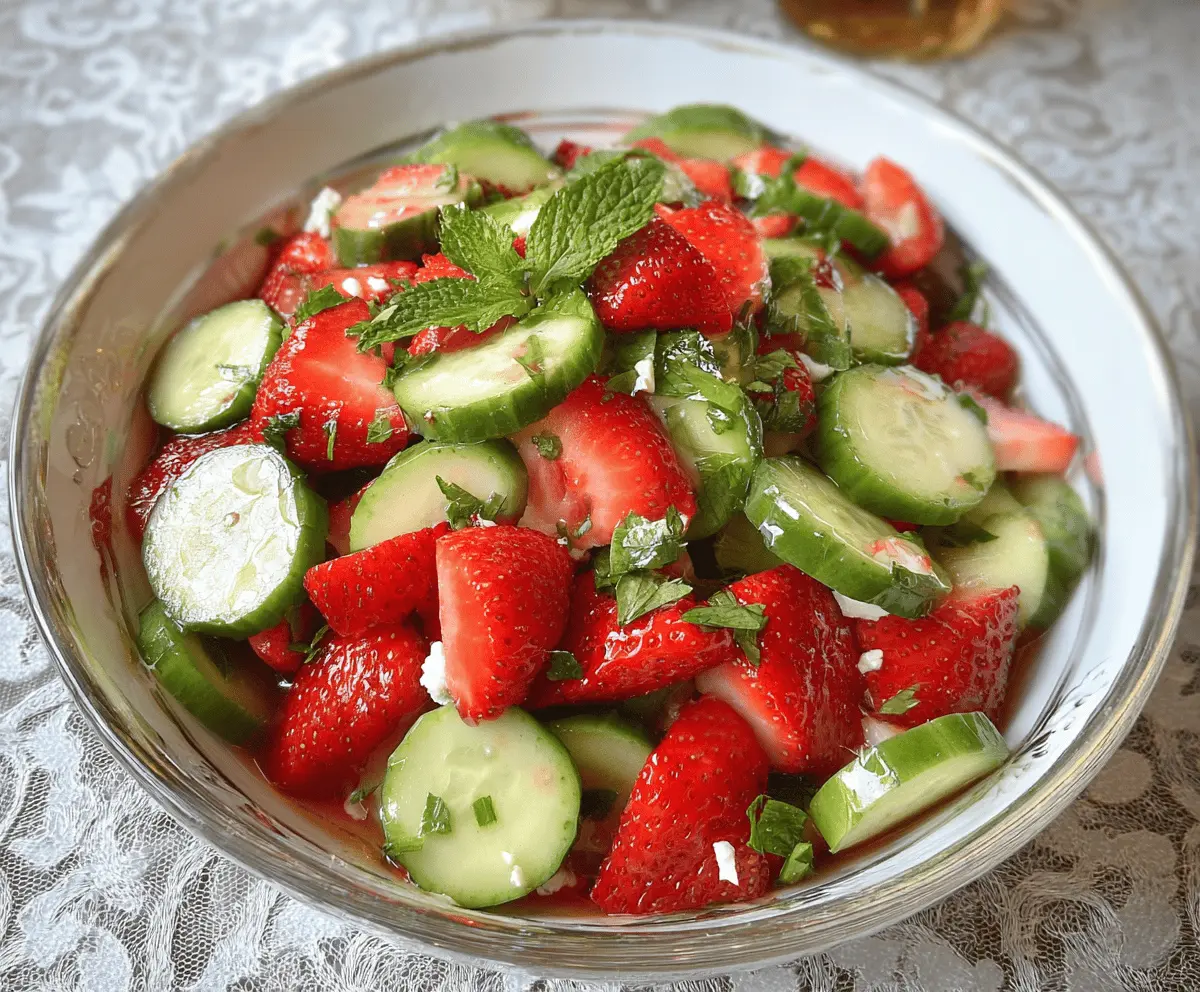 Refreshing Cucumber Strawberry Salad Recipe