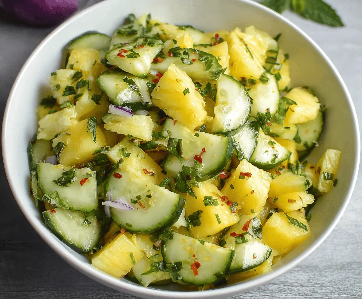 Easy Pineapple Cucumber Salad Recipe for Summer