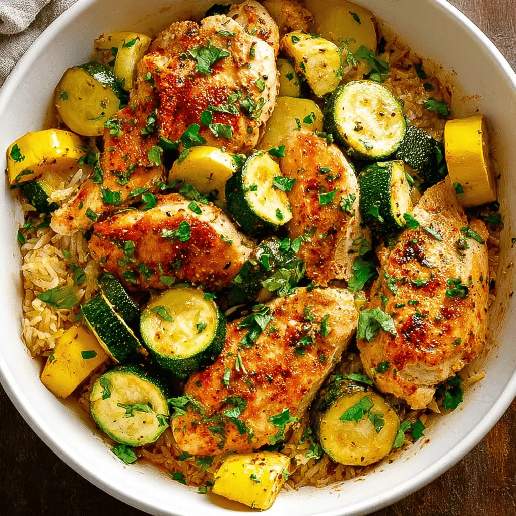 Easy Healthy Chicken Breast with Zucchini and Squash