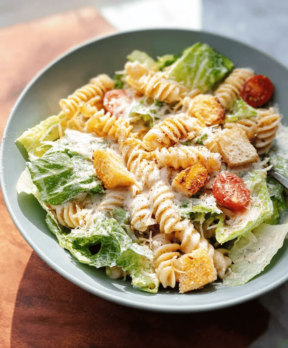 Easy Pasta Caesar Salad Recipe