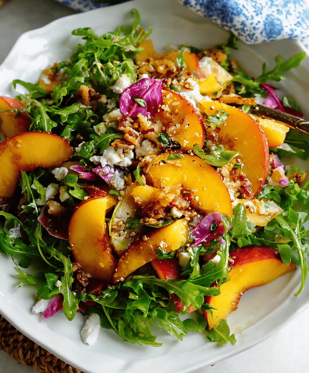 Easy Summer Peach Salad with Fresh Herbs