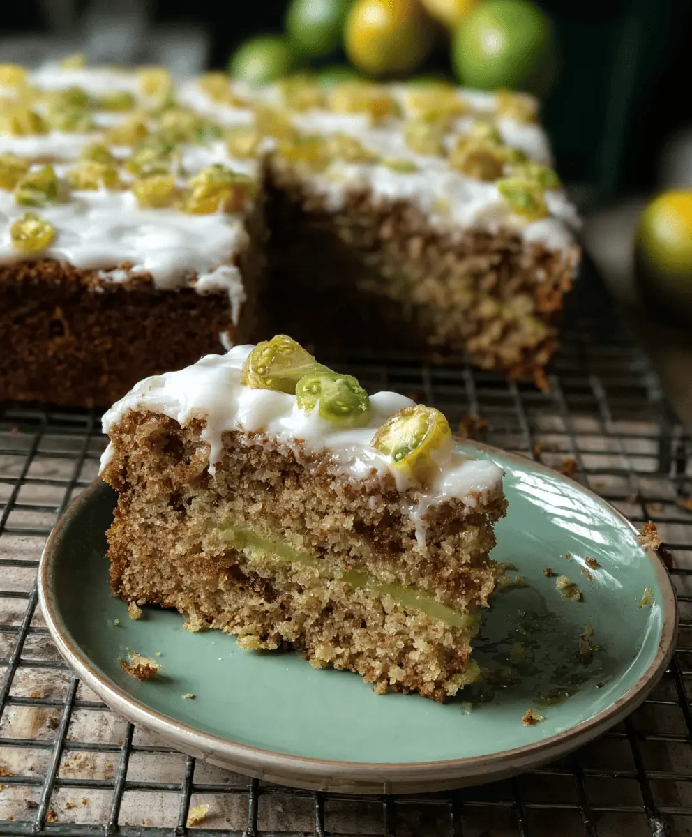 Old Fashioned Green Tomato Cake Recipe