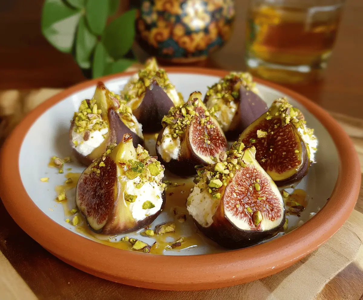 Fresh Figs with Creamy Ricotta, Pistachios & Honey