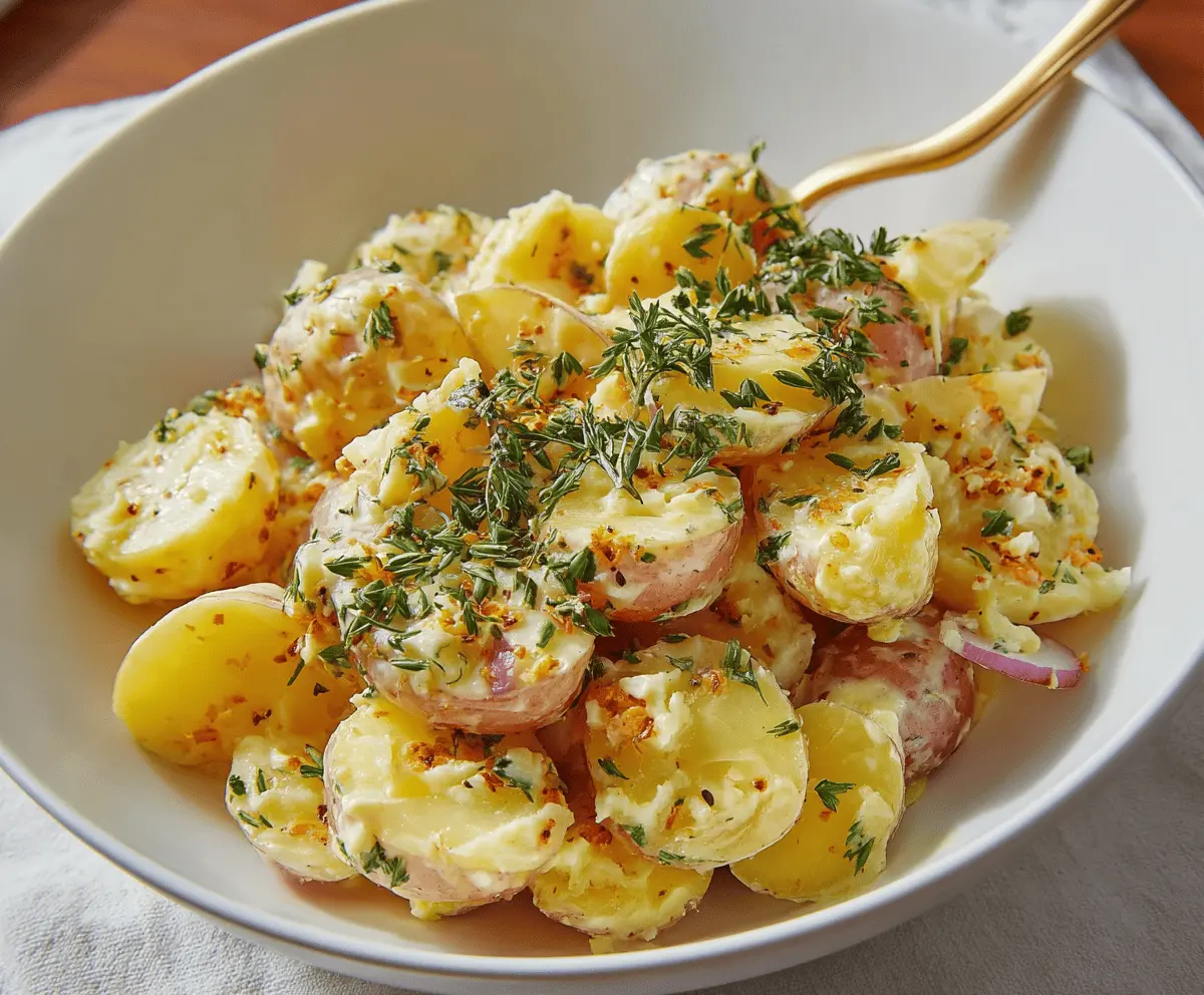Classic French Potato Salad Recipe with Herbs