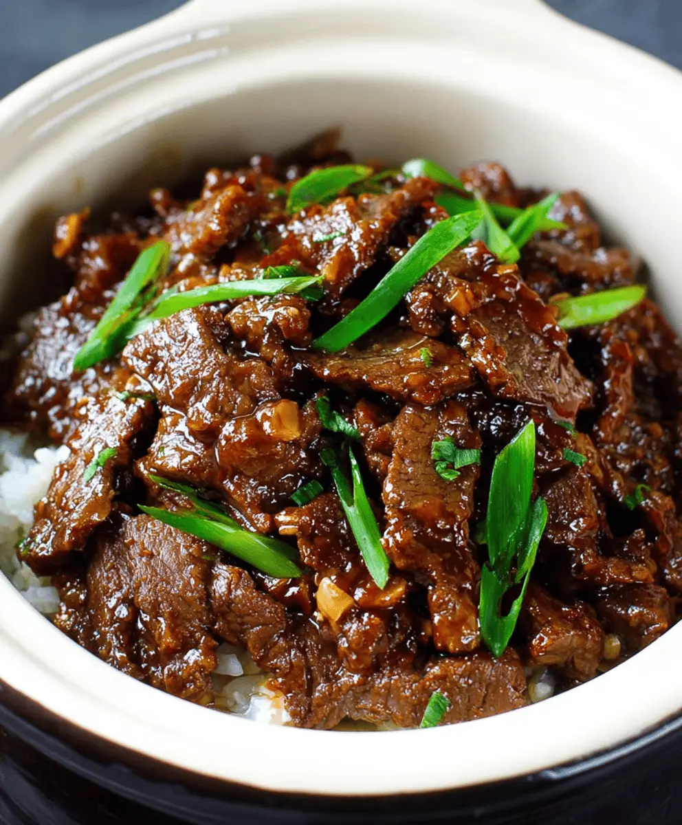 Easy Crock Pot Mongolian Beef Recipe