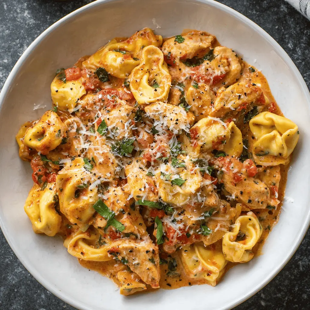 Creamy Italian Chicken Cheese Tortellini Recipe