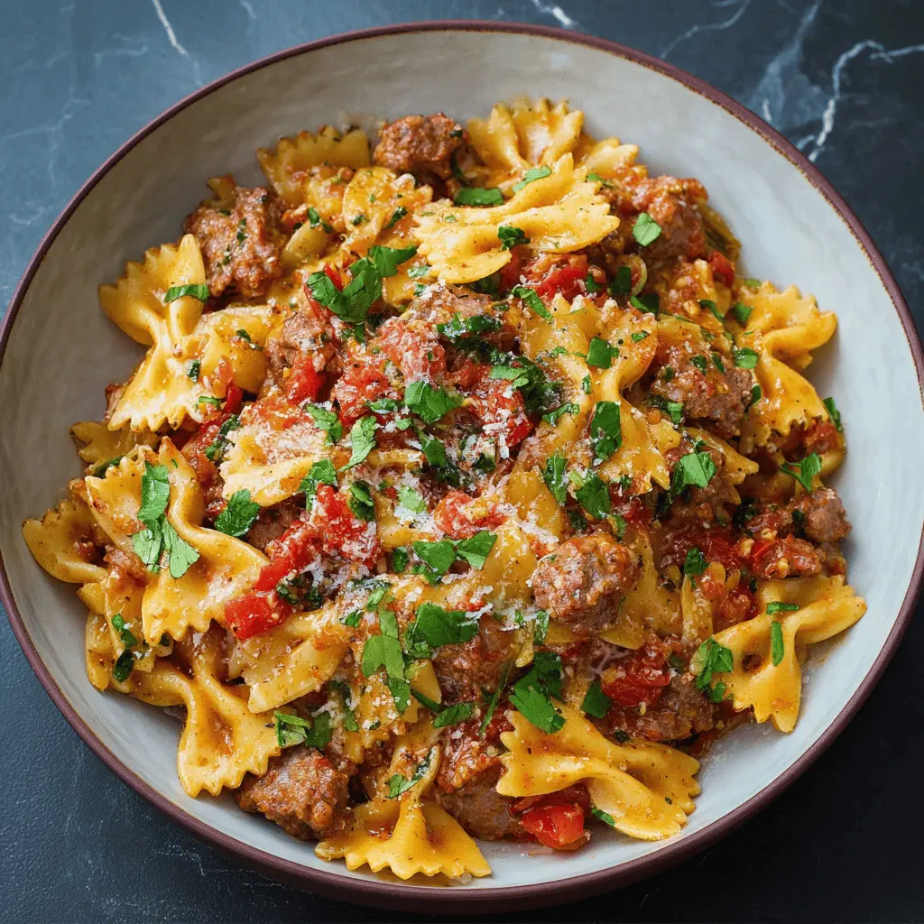 Easy Italian Sausage Bow Tie Pasta Recipe
