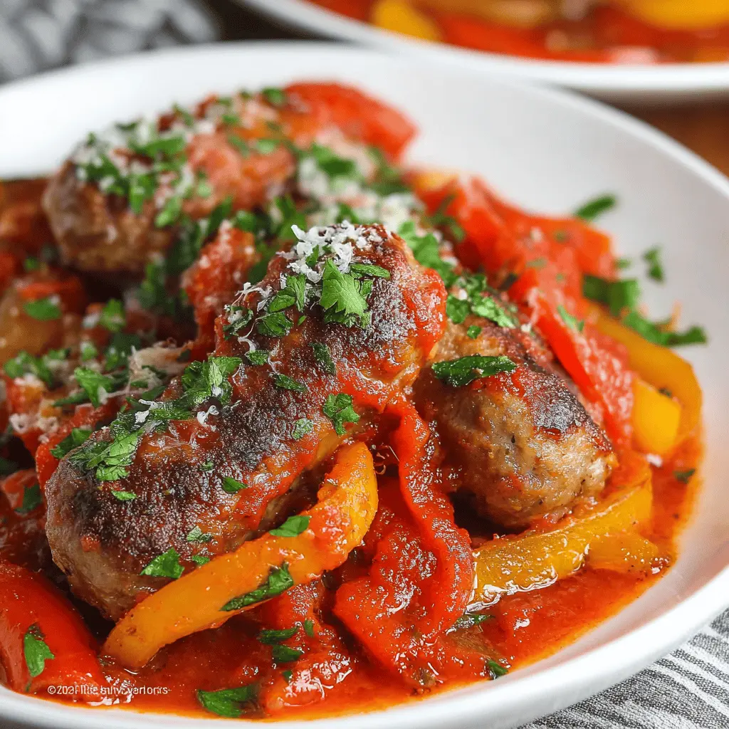 Easy Low Carb Italian Sausage and Peppers Recipe