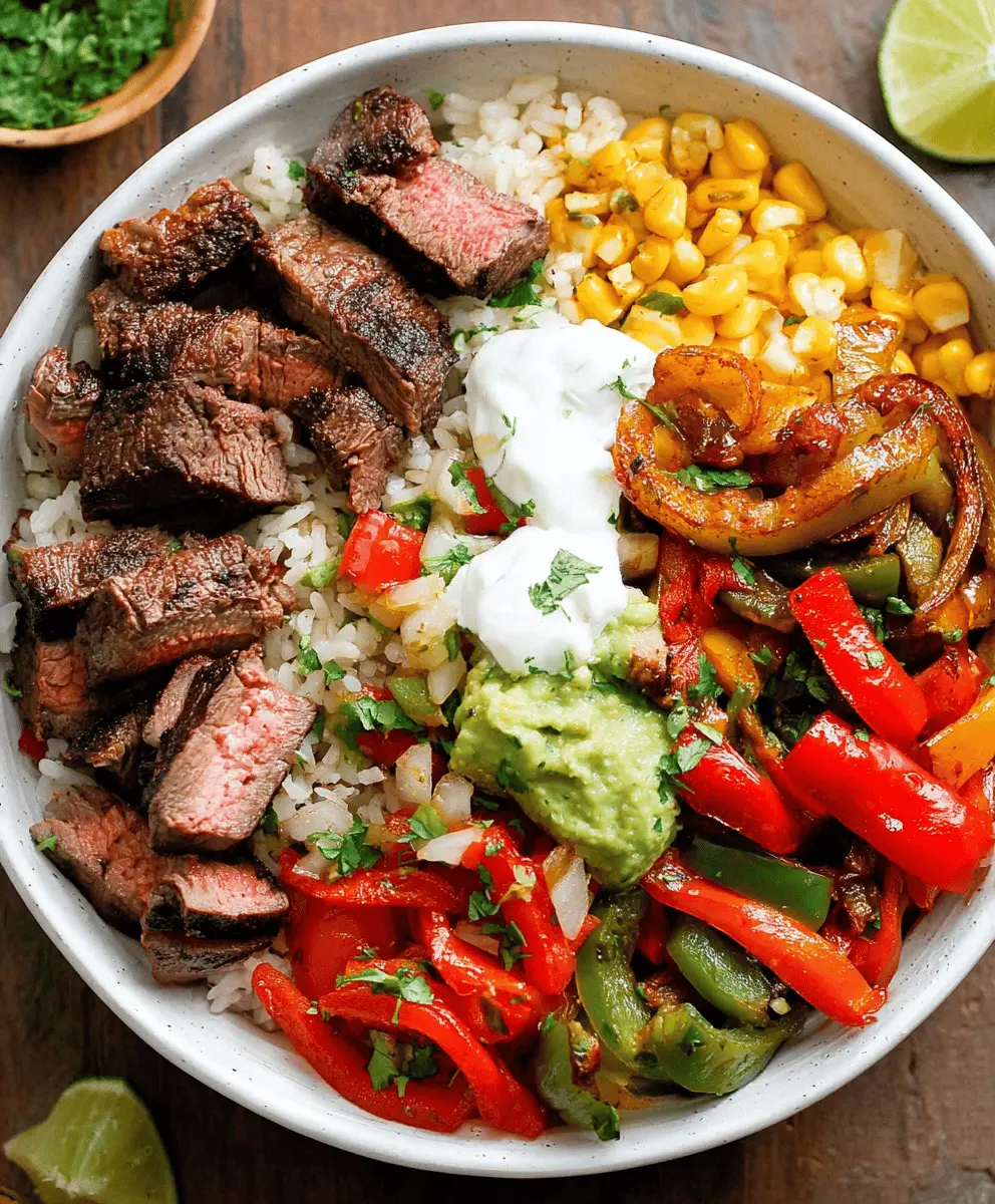 Easy Steak Fajita Bowl Recipe for Dinner