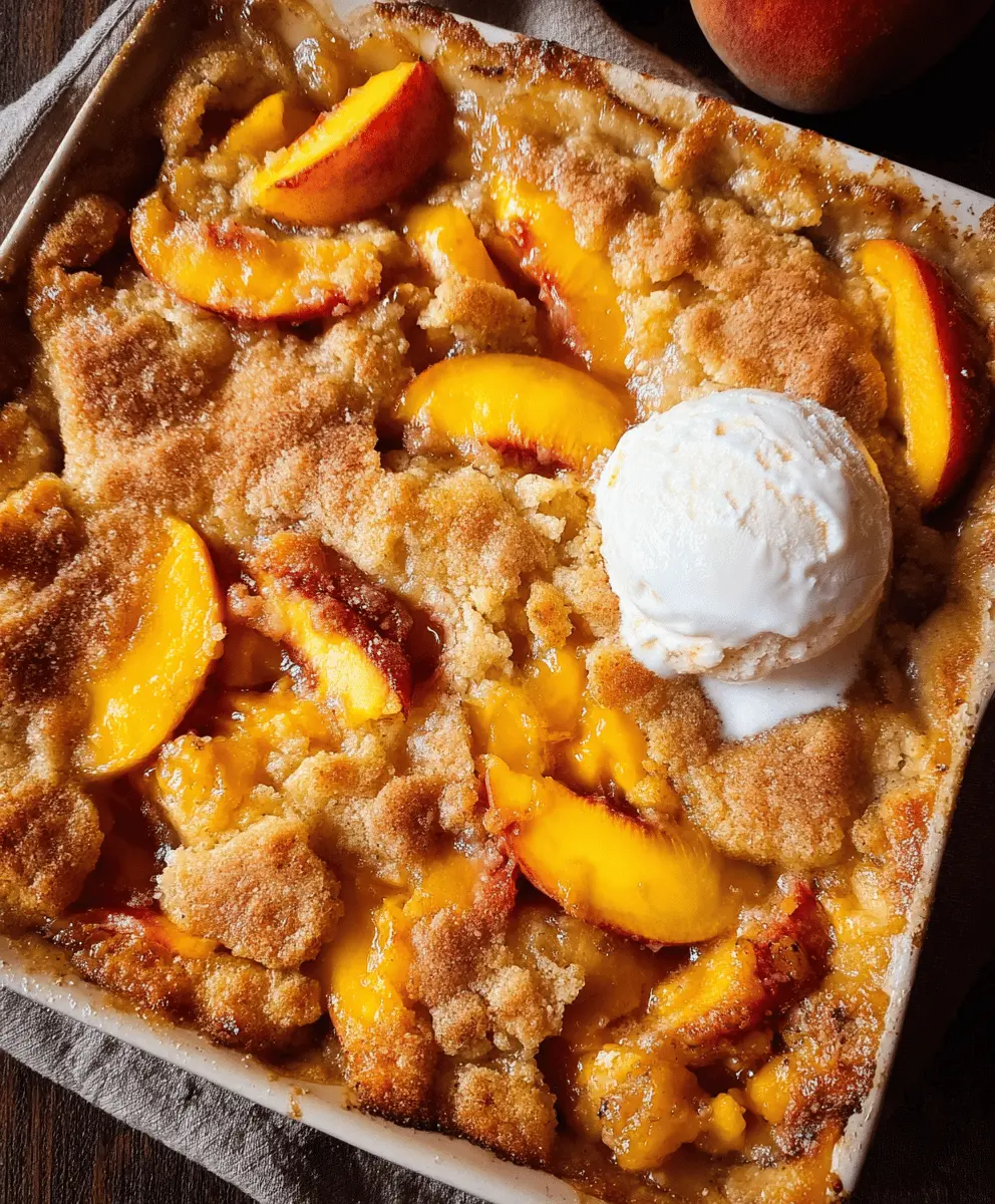 Easy Fresh Peach Cobbler Recipe for Summer
