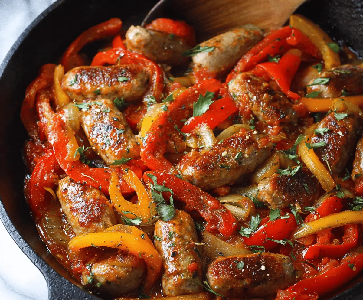 Easy Italian Sausage and Peppers Skillet Dinner