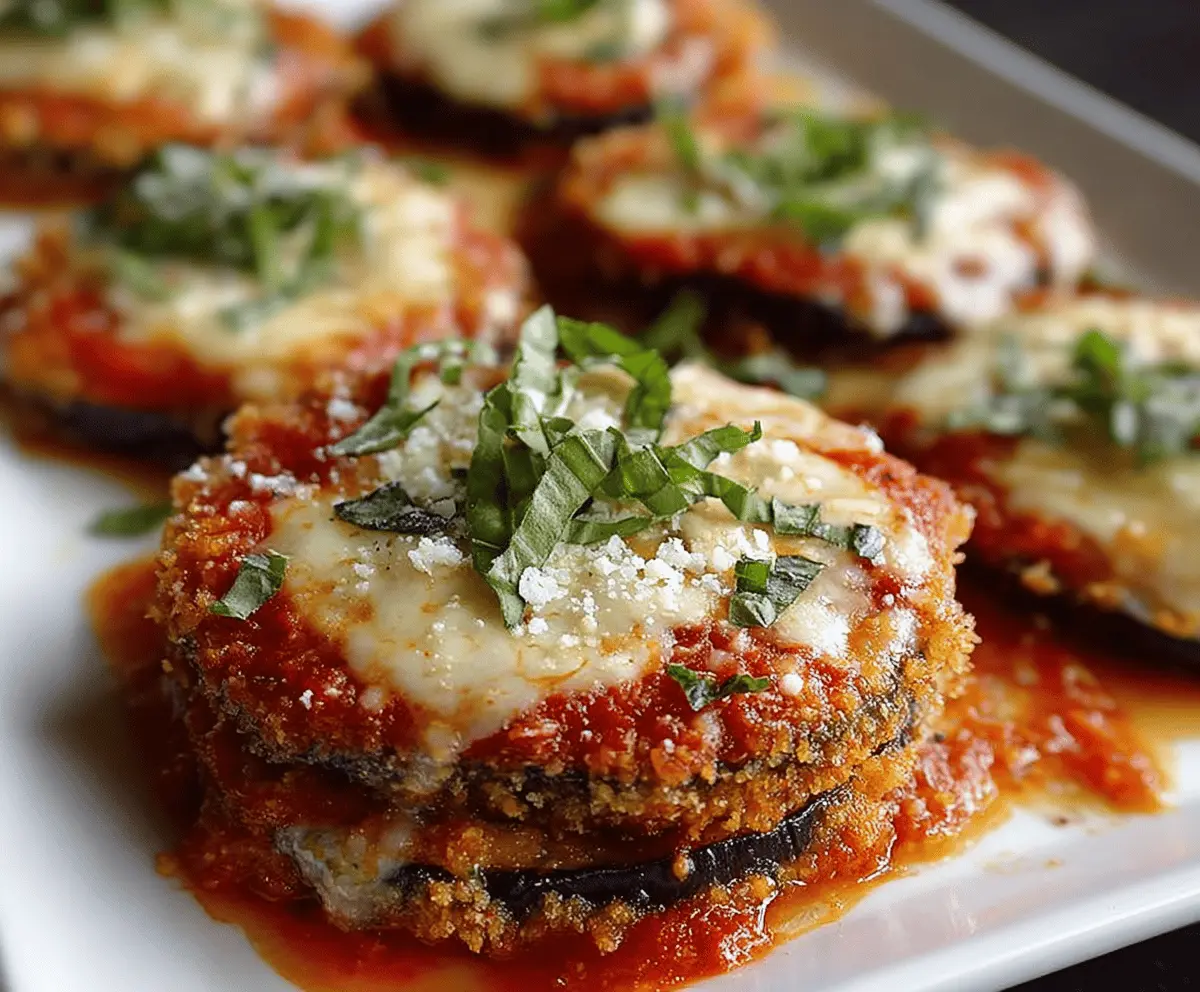 Easy Crispy Baked Eggplant Parmesan Recipe