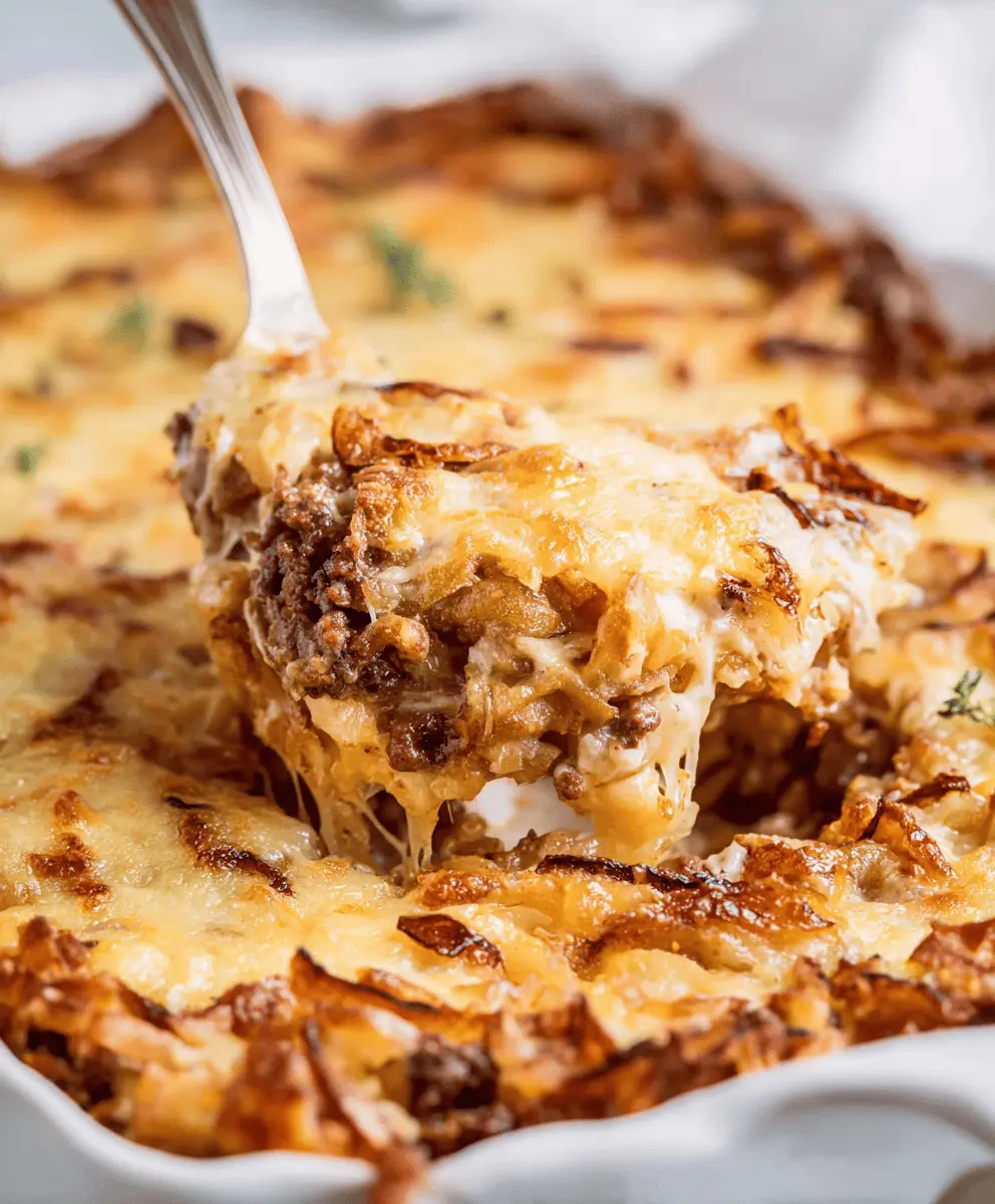 Easy French Onion Beef Casserole Recipe