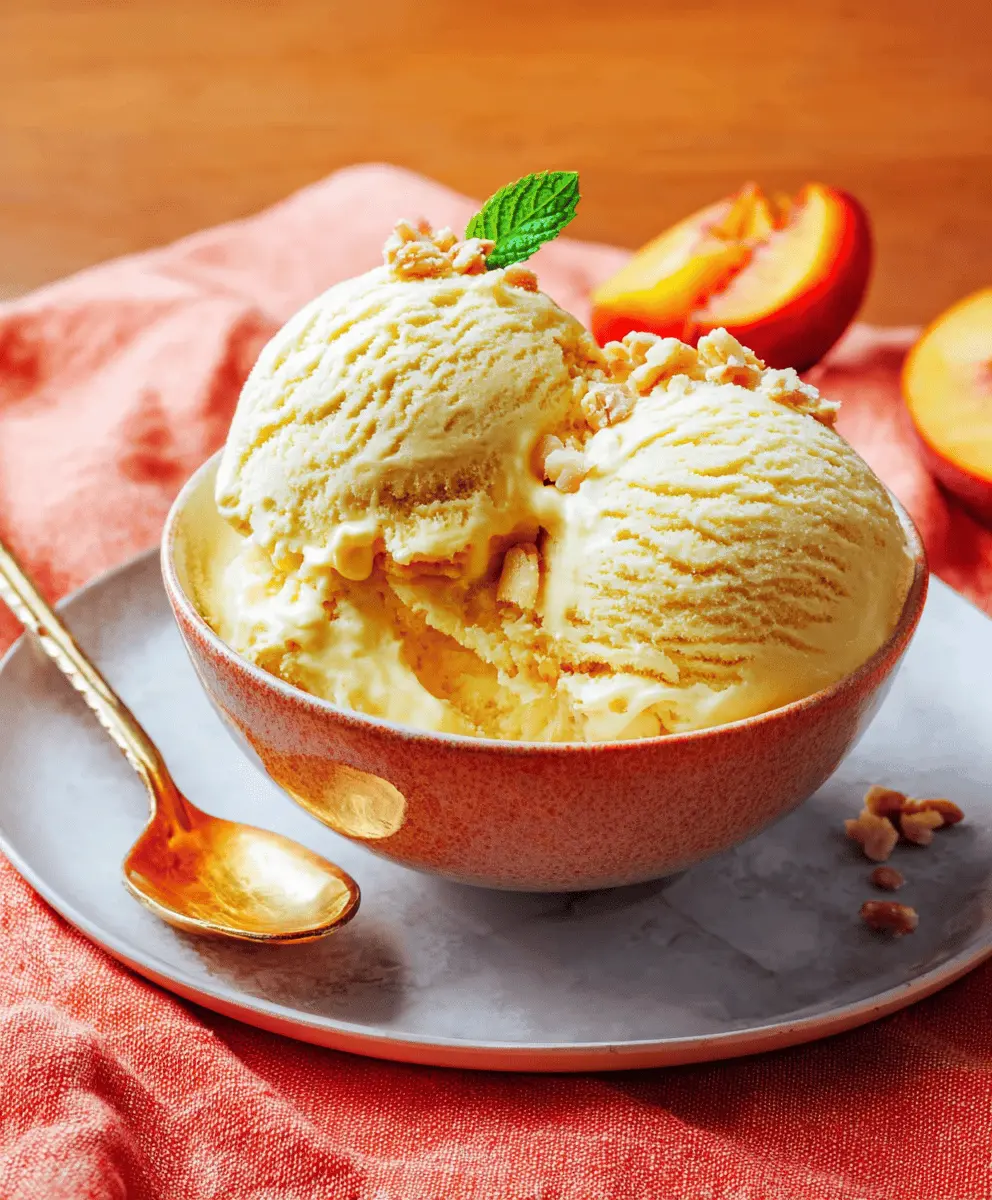 Creamy Peach Ice Cream Recipe for Summer