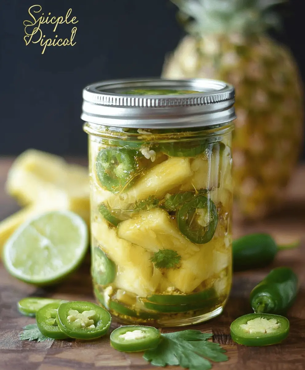 Sweet and Spicy Pineapple Jalapeño Pickles Recipe
