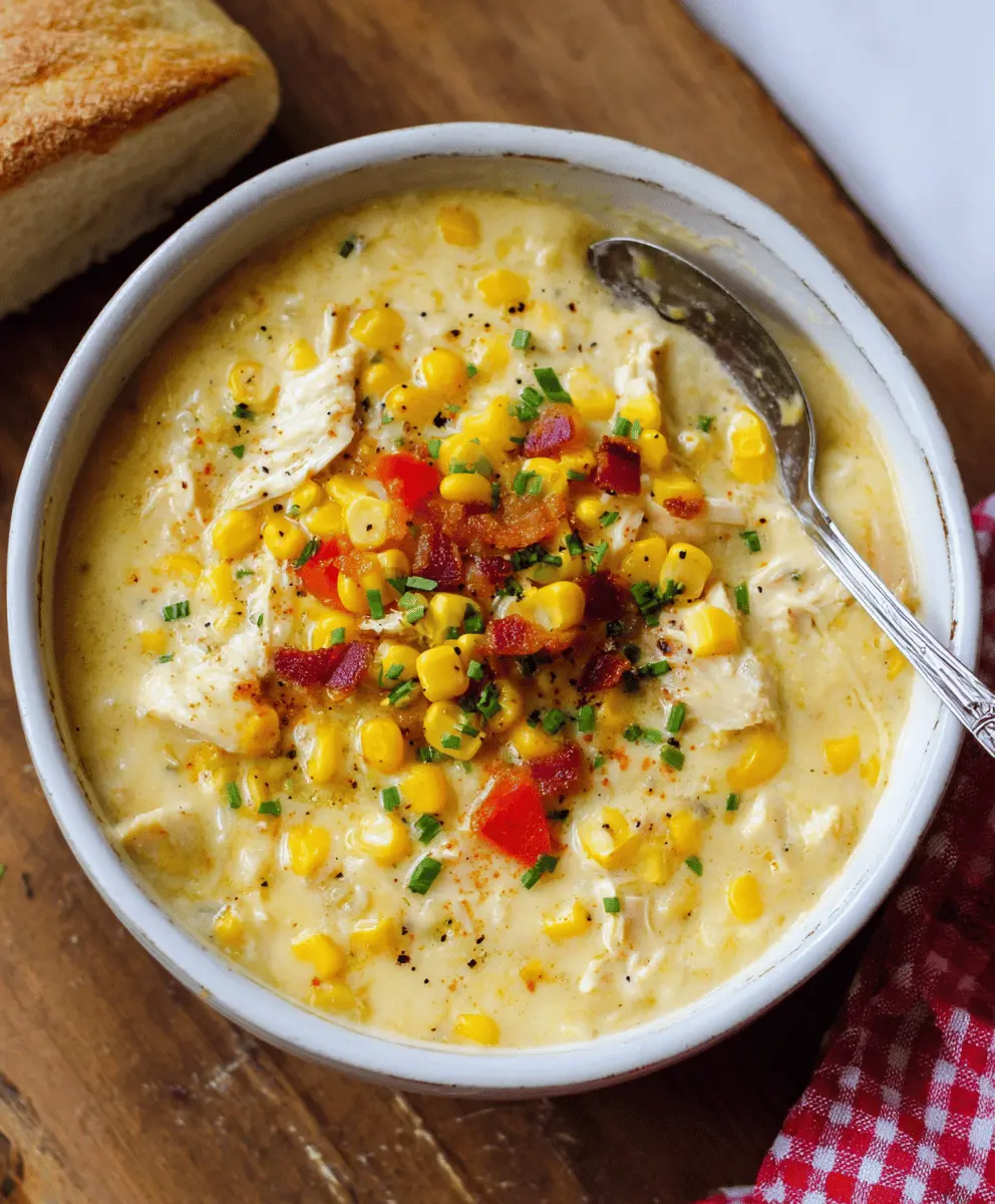 Easy Crockpot Chicken Corn Chowder Recipe