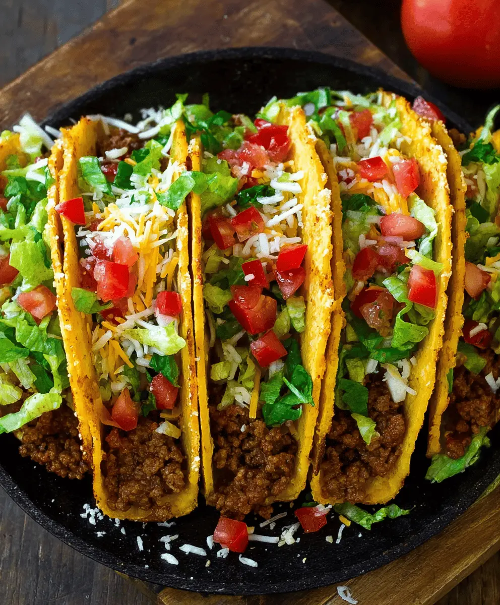 Crispy Cheesy Ground Beef Tacos Recipe