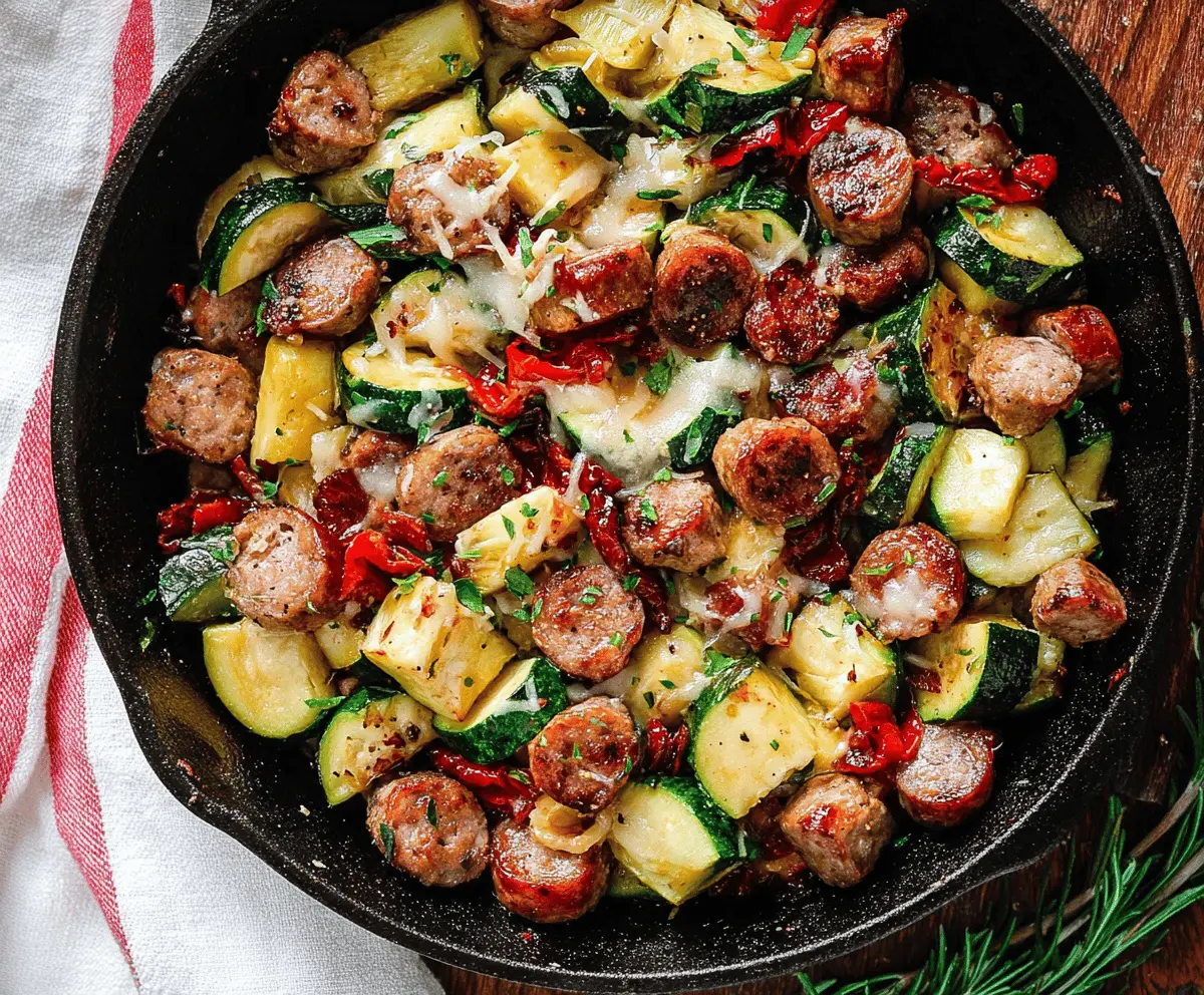 Quick 20-Minute Sausage and Zucchini Skillet