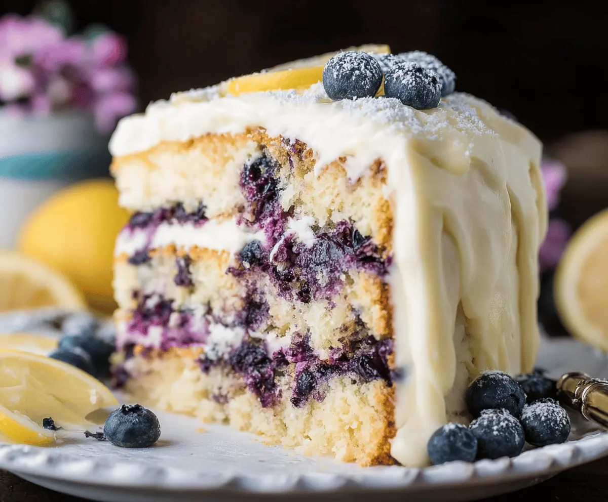 Easy Lemon Blueberry Cake Recipe with Fresh Citrus Flavor