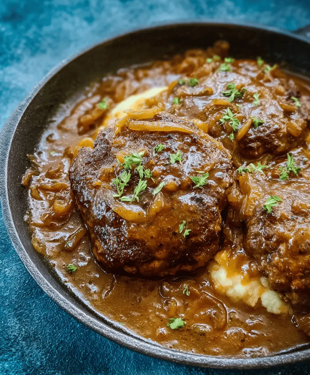 Old-Fashioned Salisbury Steak with Rich Onion Gravy