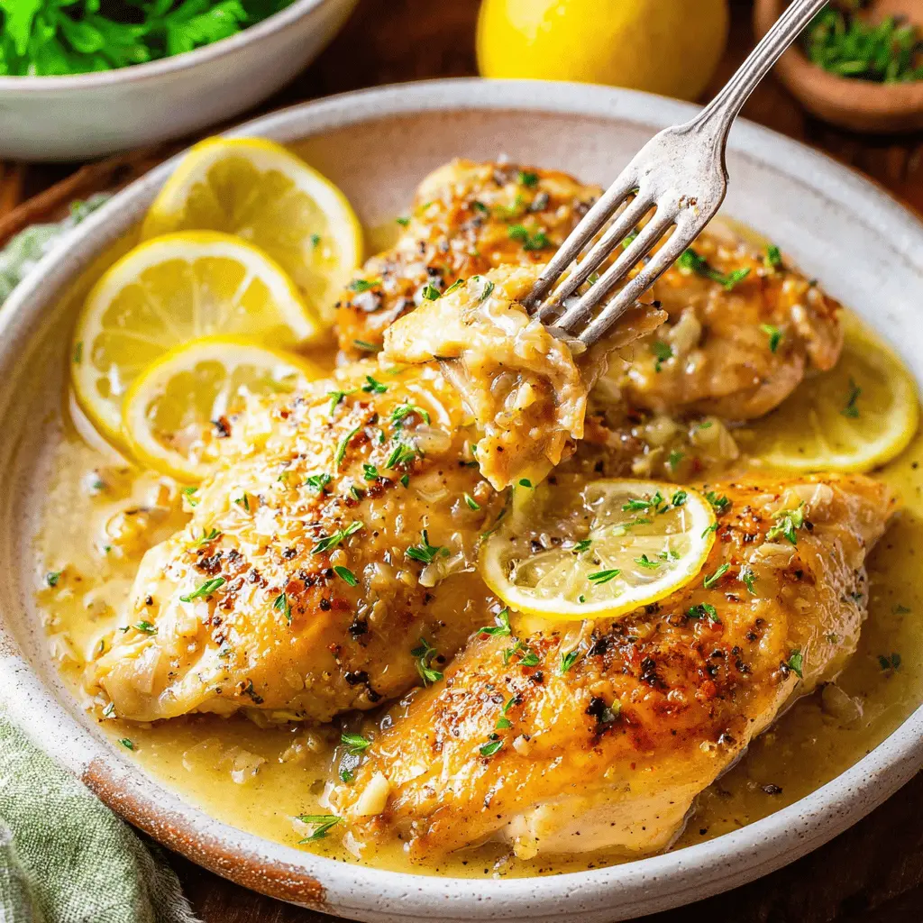 Easy Slow Cooker Lemon Garlic Chicken Recipe