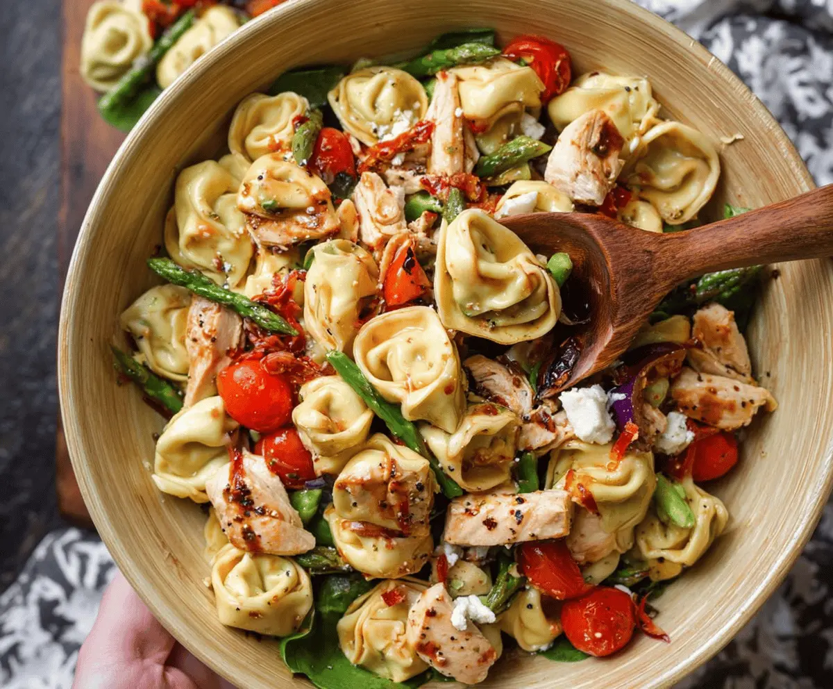 Warm Balsamic Chicken Tortellini Salad Recipe