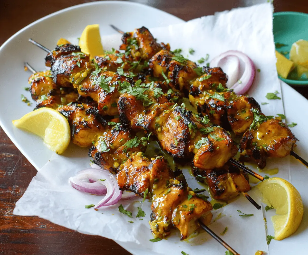 Easy Ginger Lemon Chicken Kabobs Recipe