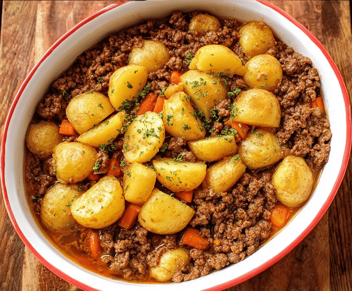 Easy Ground Beef and Potato Skillet Recipe